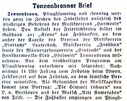 Zeitungsbericht zum 40jährigen Jubiläum